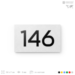 Номер на дверь 146, табличка на дверь для офиса, квартиры, кабинета, аудитории, склада, белая 120х70 мм, Айдентика Технолоджи