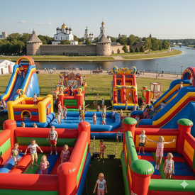 Батут купить в Кингисеппе — Надувные аттракционы БатутМастер