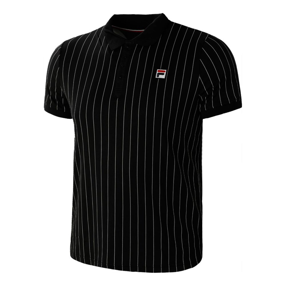 Мужское теннисное поло Fila Stripes Polo Men - Black, White