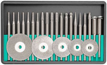 Шарошки и круги отрезные с алмазным напылением 25 шт.