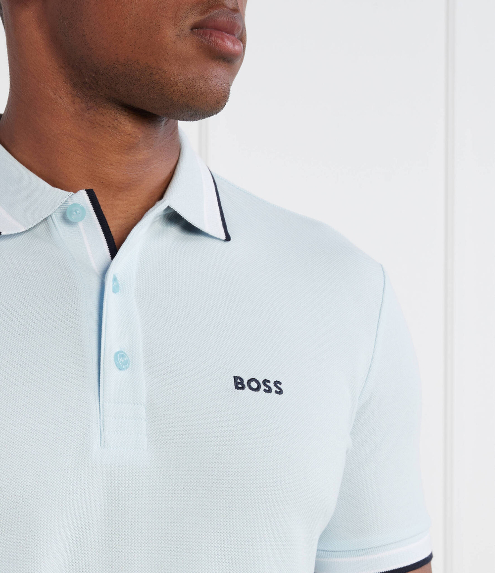 Футболка Поло Paddy BOSS GREEN - голубой(50468983)