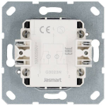 Выключатель двухклавишный со светодиодами 10A 250V~ с накладкой, цвет Мокко