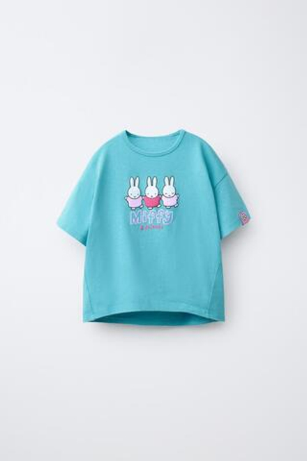 ZARA ФУТБОЛКА С ВЫШИВКОЙ MIFFY™ MERCIS BV ©, СИНИЙ