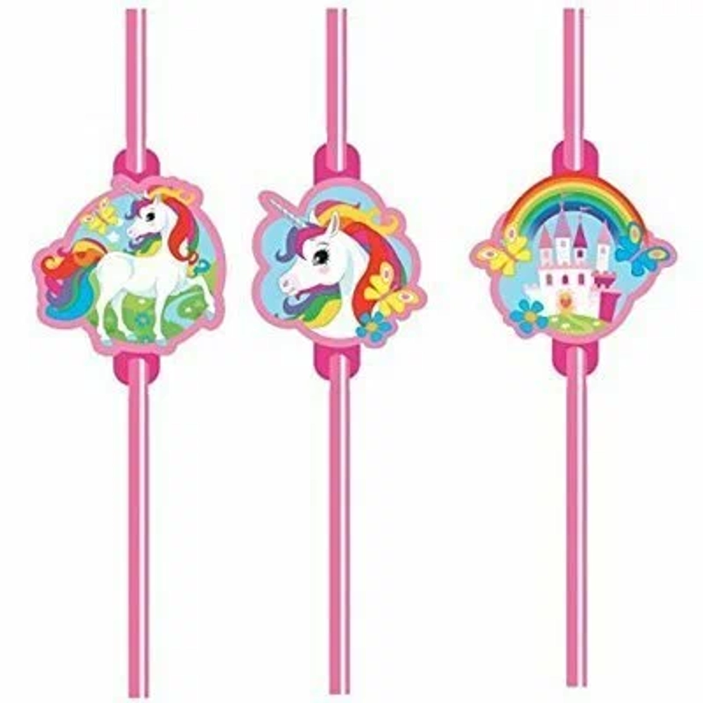 Купить трубочки в коктейль с единорогами