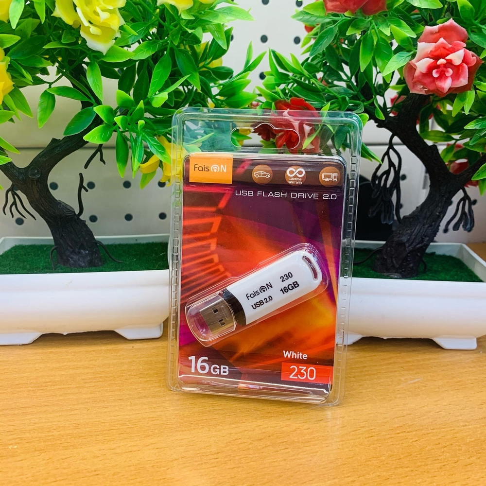 USB Флешка 16GB Faison 230, USB 2.0, белая