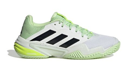 Мужские кроссовки теннисные Adidas Barricade 13 M - cloud white/semi green spark/core black