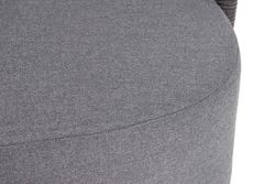 "Верона" кресло плетеное из роупа, каркас алюминий темно-серый (RAL7024) муар, роуп темно-серый круглый, ткань темно-серая 027