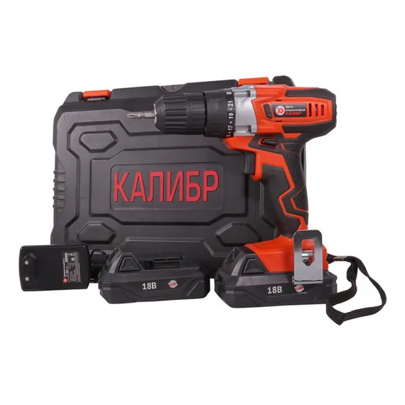 Аккумуляторный шуруповерт "КАЛИБР" ДА-18-2А+