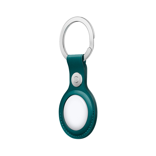 Кожаный брелок с заводным кольцом Apple Leather Key Ring для AirTag, Forest Green (Зеленый лес)