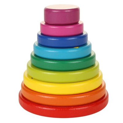 Развивающая игрушка деревянная Пирамидка сортер 8 слоев + основа, коробка C-41690