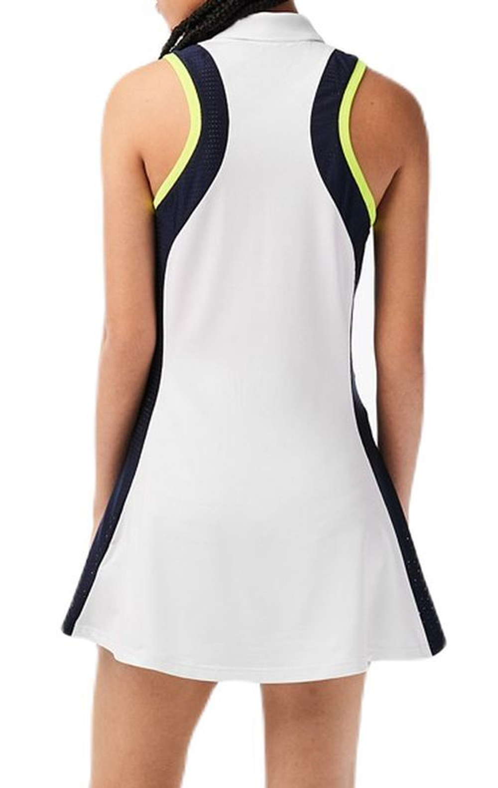 Теннисное платье Lacoste Sport Roland Garros Edition Sleeveless Dress - white/navy blue