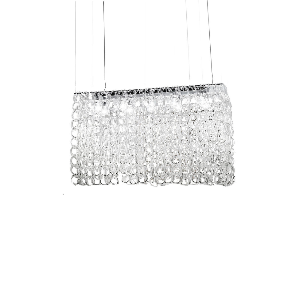 Pendant design lamp Giogali SP RE2 by Vistosi (Clear)