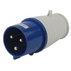 Вилка ЭРА V-32-2P-PE-IP44 переносная 023 2Р+РЕ 32А 220В IP44 | Силовые разъёмы