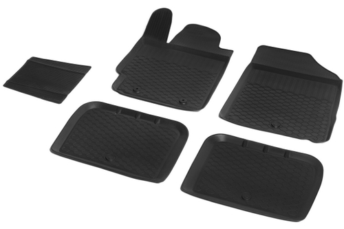 Коврики в салон автомобиля Rival для Toyota Camry XV40 седан 2006-2011, полиуретан, с крепежом, 5 частей, 15701006