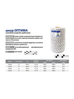 Шнур плетеный ОПТИМА 5,0 мм (20 м), 320 кгс, на карточке