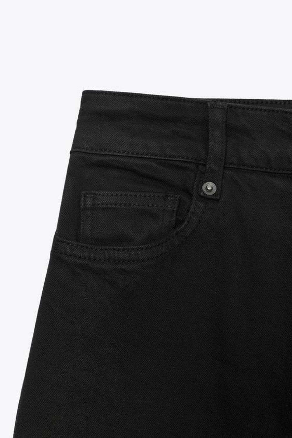 ZARA ДЖИНСЫ WIDE LEG С ВЫСОКОЙ ПОСАДКОЙ — ZW COLLECTION, ЧЕРНЫЙ