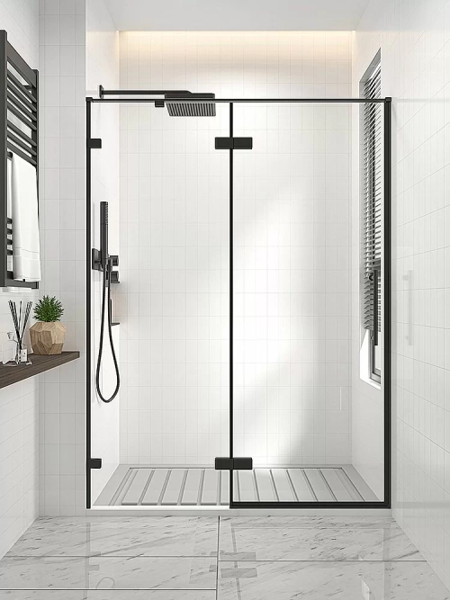 Душевая дверь Veconi Premium Alassio B AL-130-00-B-C4 130 стекло прозрачное осветленное/профиль черный матовый