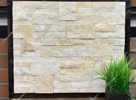 Натуральный камень Кварцит бежевый, Pharaon 180x350x10-20 Модерн