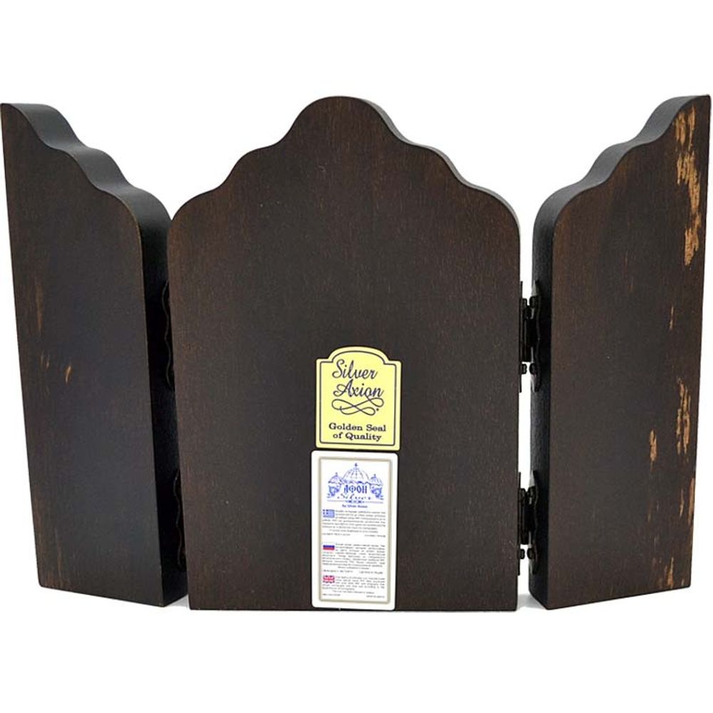 Складень Ангел Хранитель с Архангелами в серебряном окладе.