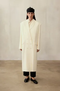 Пиджак-макси (((Вечная классика))), молочный