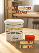 Универсальная акриловая краска без запаха для дерева и пластика Гумвнутрянка | Лофт и дерево (Россия)