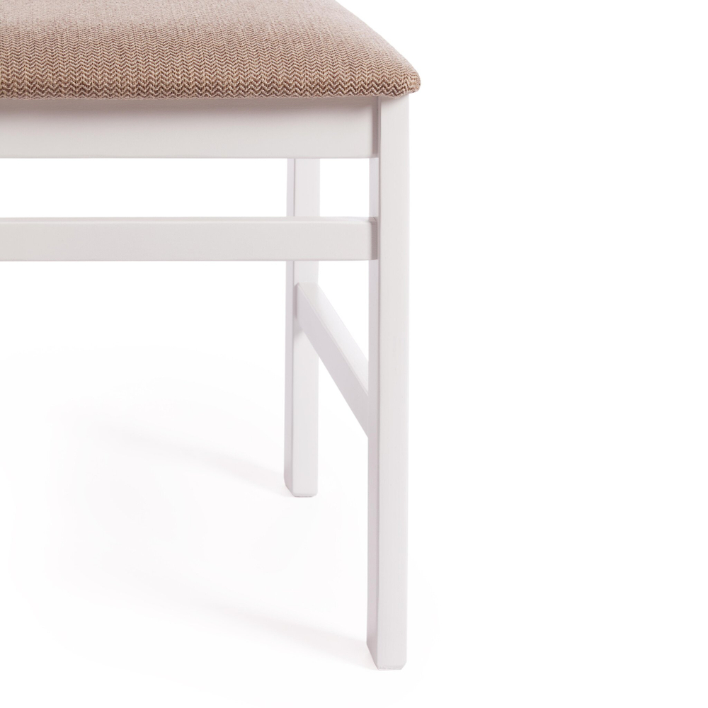 Стул SWEDEN Многослойная фанера, 41*40*99 см, white, ткань бежевая (Ford William 7)
