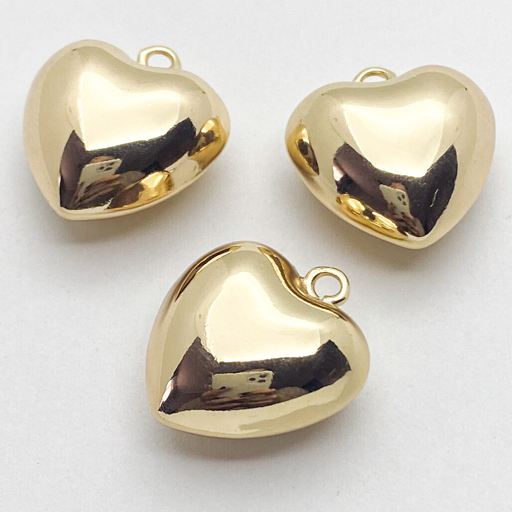 Подвеска Сердце, цвет золото, размер 18*20 мм, цена за 1 шт