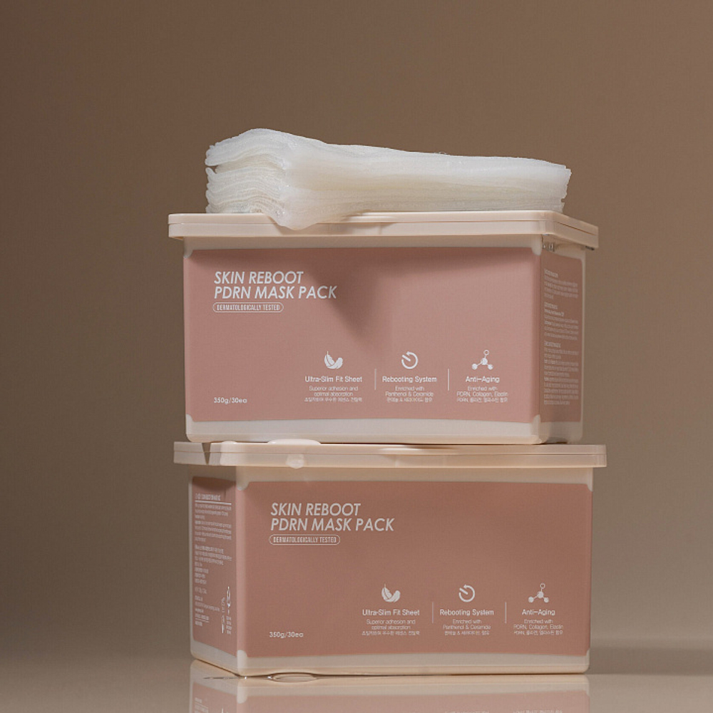 Genosys Питательная тканевая маска для полного обновления кожи лица с ПДРН - Skin Reboot PDRN Mask Pack ,30шт