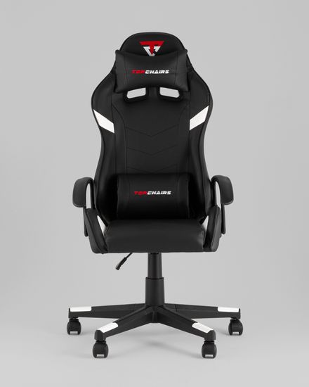 Кресло спортивное TopChairs Warden черно-белый