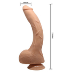 Телесный вибратор-гигант с выносным пультом Jack - 27 см. (Цвет: телесный)