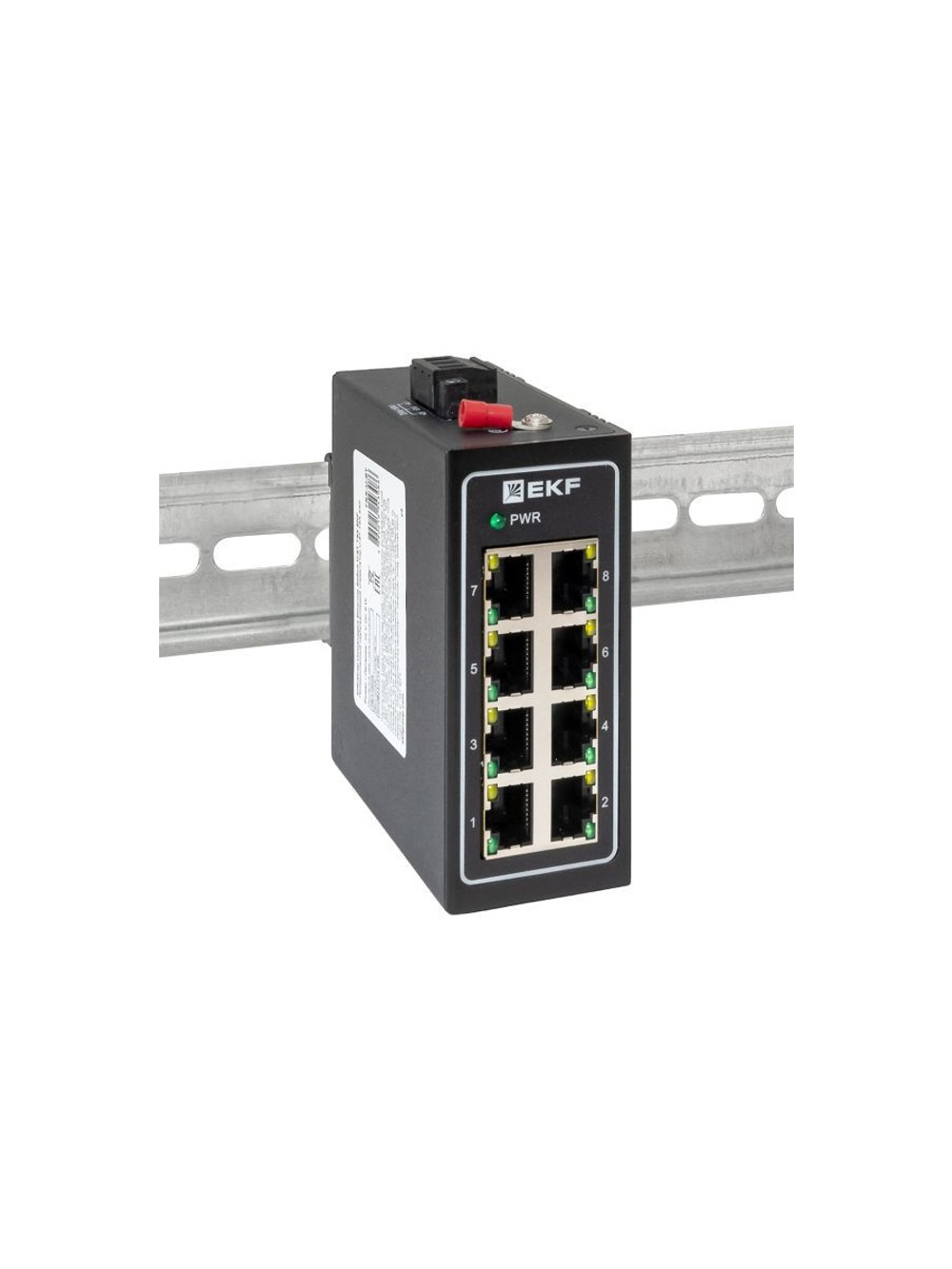 Коммутатор неуправляемый промышленный U-8T 8 портов 10/100Base-T(X) RJ45 монтаж на DIN-рейку TSX EKF TSX-U-8T