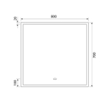 Зеркало с подсветкой, 80 см, IDDIS Slide (SLI8000i98)