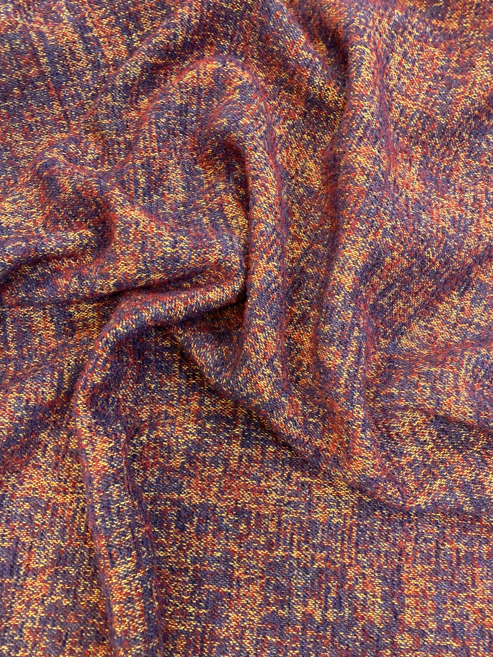 Ткань твидовая с узелковым переплетением (Италия) 80% шерсть 20% мохер ш-150см цена за 1м