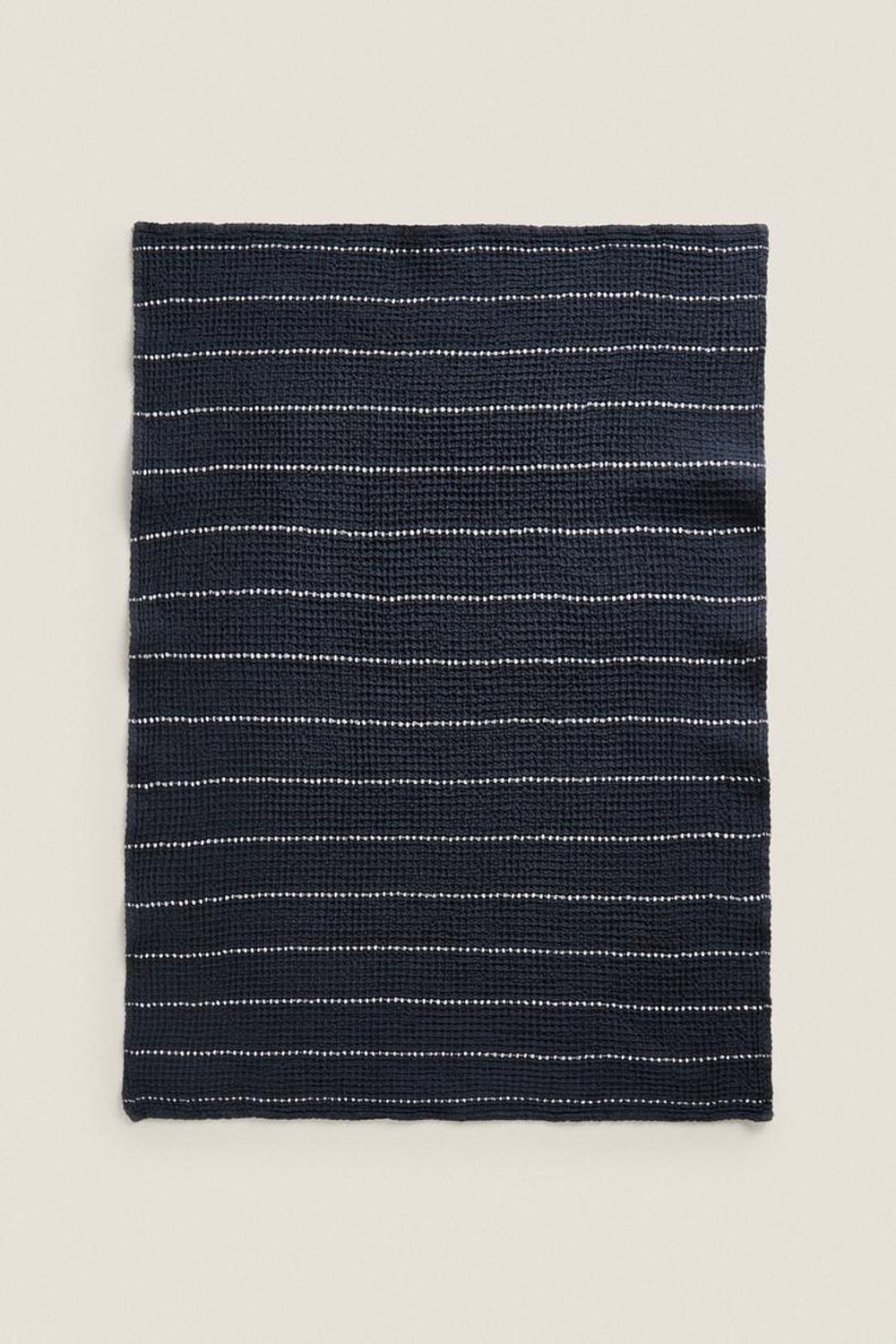 ZARA HOME ПОЛОСАТОЕ КУХОННОЕ ПОЛОТЕНЦЕ, СИНИЙ