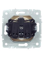 BRITE Розетка 1-местная с заземлением без защитных шторок 16А РС11-1-0-БрКр бежевый IEK