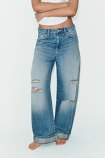 TRF СКЛАДНЫЕ ДЖИНСЫ С НИЖНЕЙ ЛИНИЕЙ ТАЛИИ - zara
