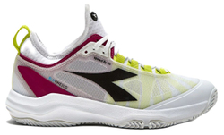 Женские теннисные кроссовки Diadora Speed Blushield Fly 4 + - white/black/vivacious