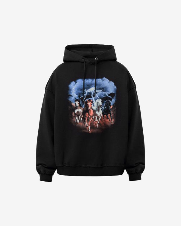 Худи Horses Heavy Cotton черный - фото 1