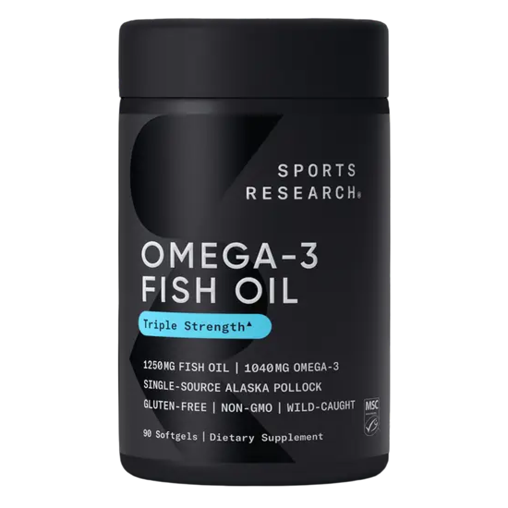Sports Research Omega-3 Fish Oil, Омега-3 1250 мг, 90 гелевых капсул
