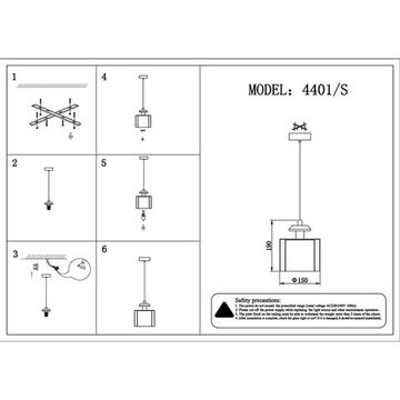 Подвесной светильник 1*E14 4401/S black glossy черный глянцевый ALEXANDRA Newport