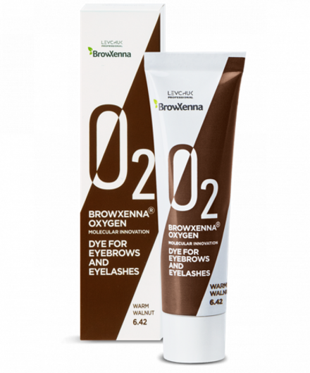 Краска для бровей и ресниц Oxygen, Warm walnut #6.42 BrowXenna, 15 мл, 1 шт