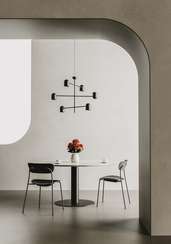 Подвесной светильник Pipe 6L, 84х64 см, черный