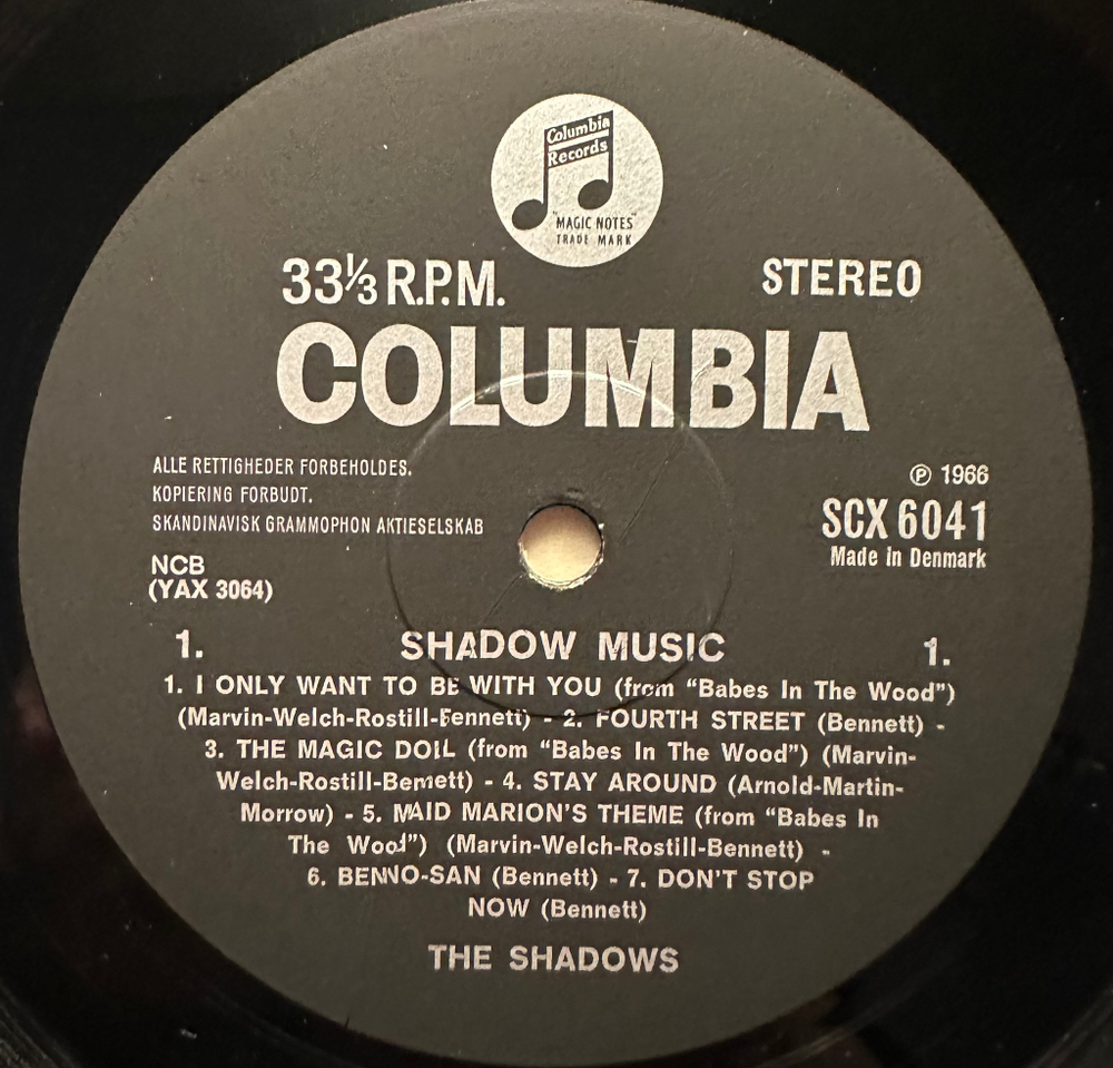 The Shadows - Shadow Music (Дания 1966г.)