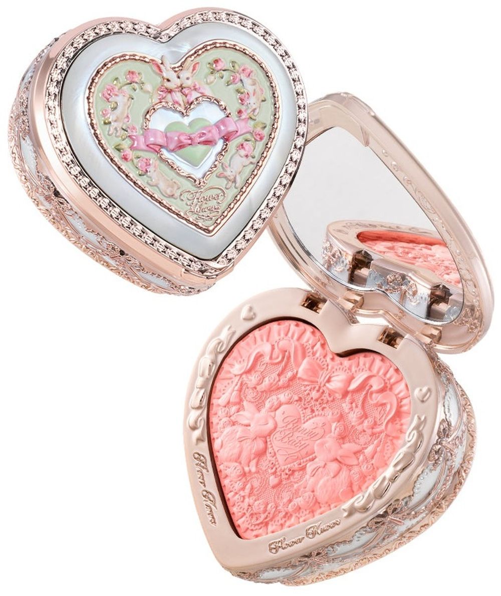 Сатиновые румяна для лица Flower Knows Bunny Garden Embossed Blush - 05 Fairyland Reverie