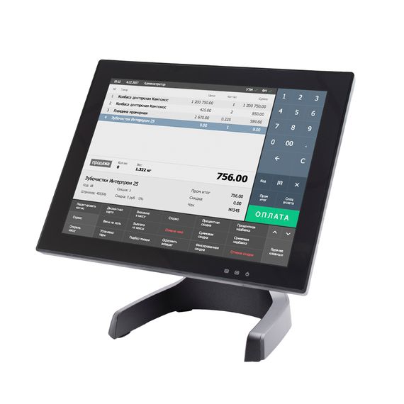 Сенсорный моноблок POScenter POS400 (J4125, P-CAP, RAM 4Gb / SSD 128 Gb, MSR), без ОС