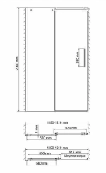 Душевая дверь WasserKRAFT Dinkel 58R05 120