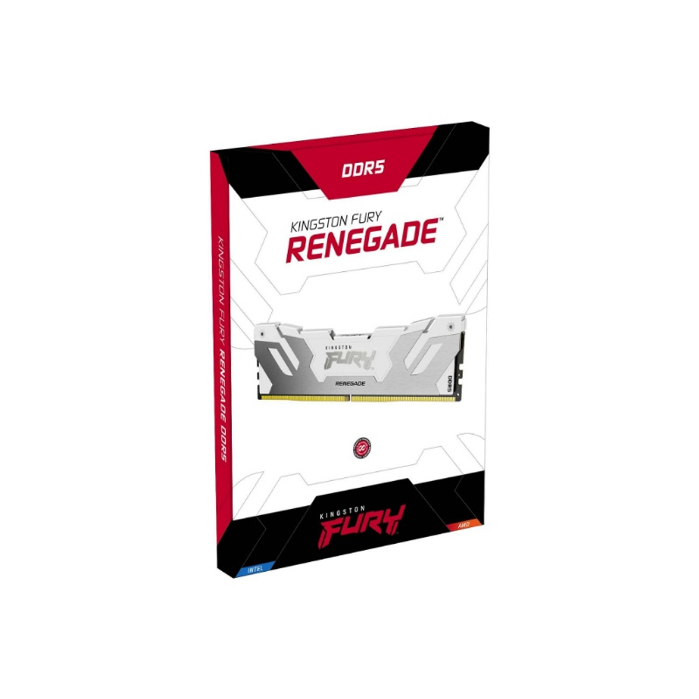 Оперативная память Kingston 16GB 6400MT/s DDR5 CL32 DIMM FURY Renegade White XMP
