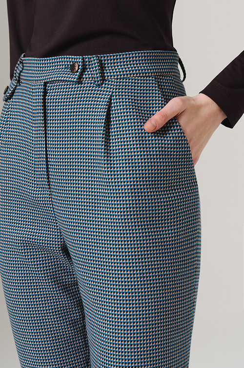 31101 Брюки женские (бирюзово-коричневый)