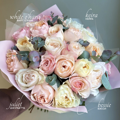 Ароматный букет роз "Нотки весны"