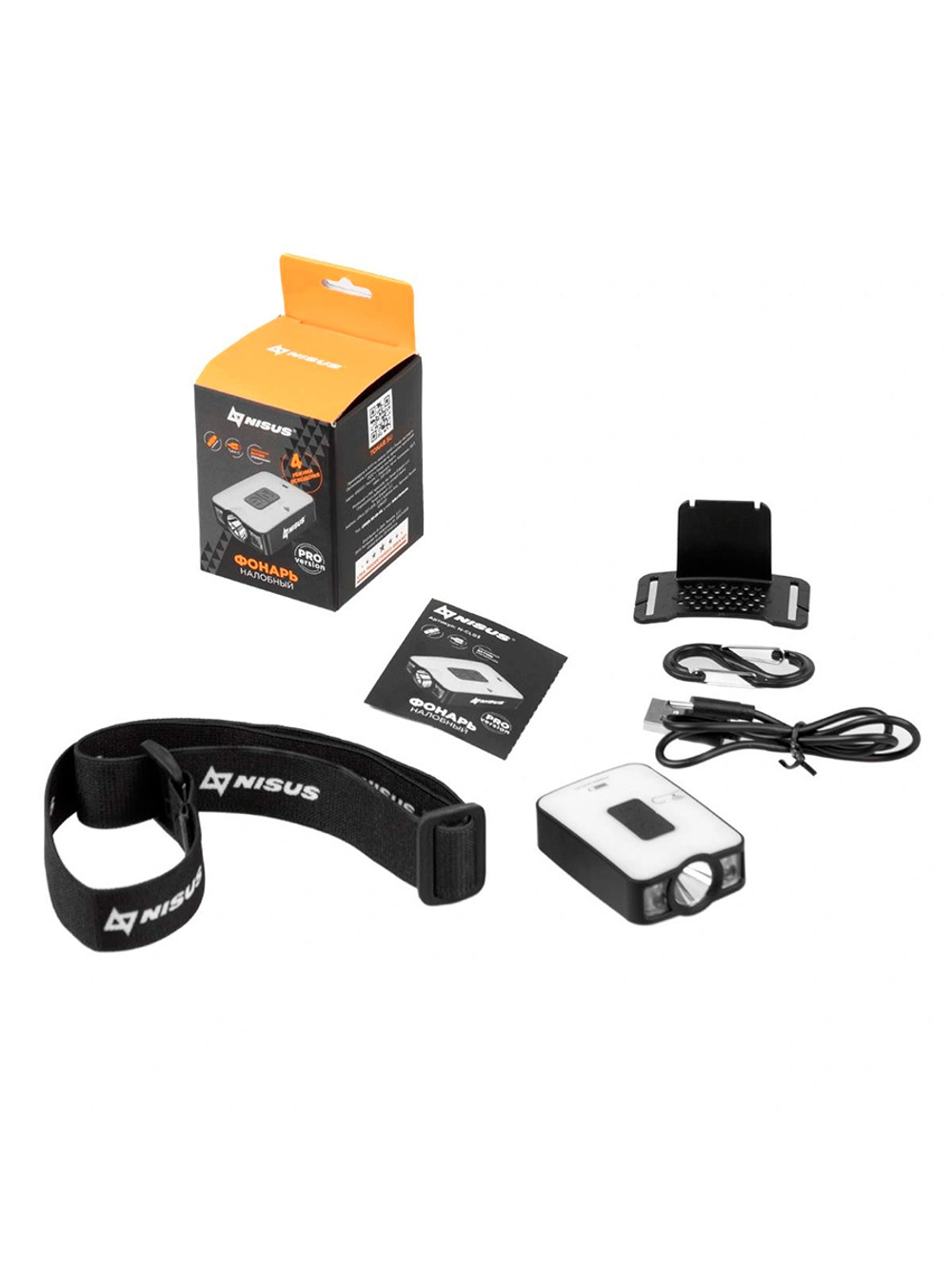 Фонарь налобный Nisus Pro сенсорный (N-CL03)